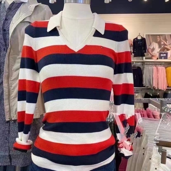 TOMMY HILFIGER Size S V-Neck Sweater - Picture 1 of 8